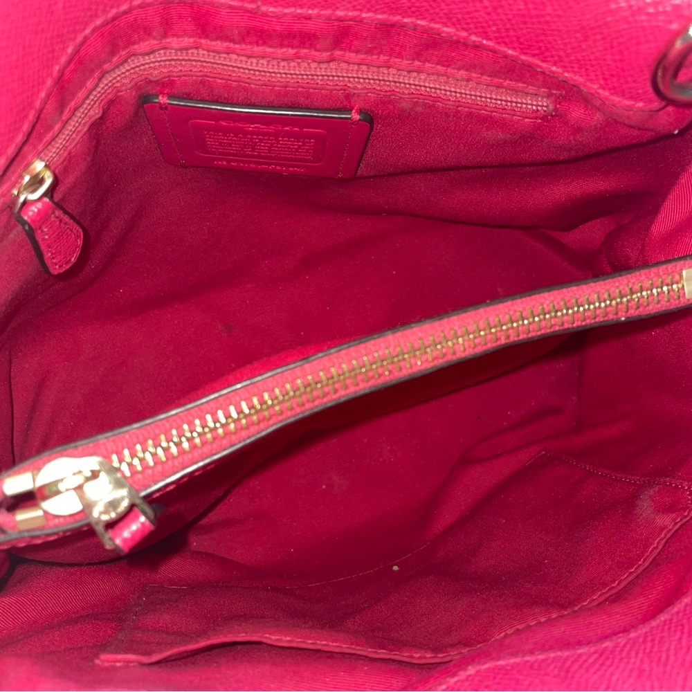 Coach Pink Shoulder Bag with Crossbody Strap - Picture 6 of 15